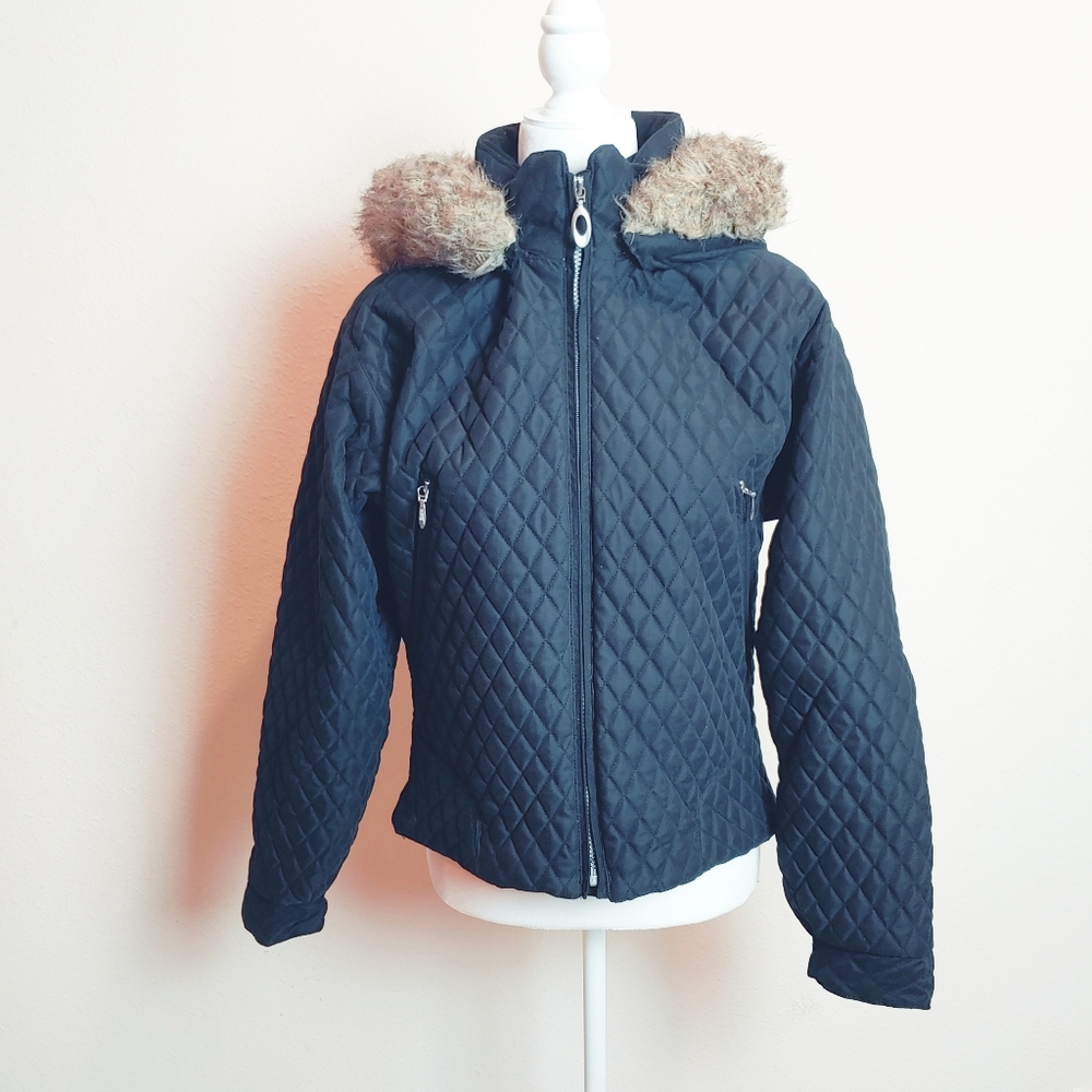 Obermeyer Venus II Black Hooded Ski Jacket